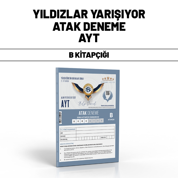 YILDIZLAR YKS AYT ATAK DENEME SINAVI 1-B - 25-26